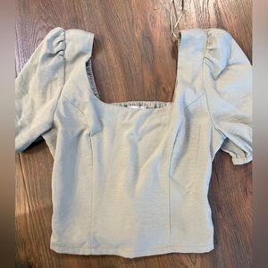 Sage the Label Square Neck Puff Sleeve Women’s Top in Sage